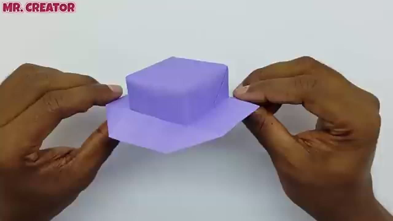 The finished result: How to Make a Paper Hat