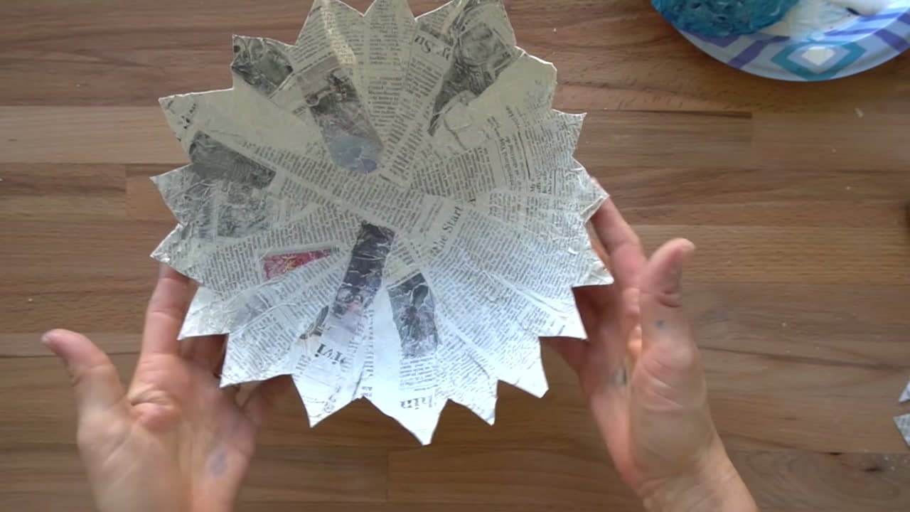 The finished result: How to Make Paper Mache