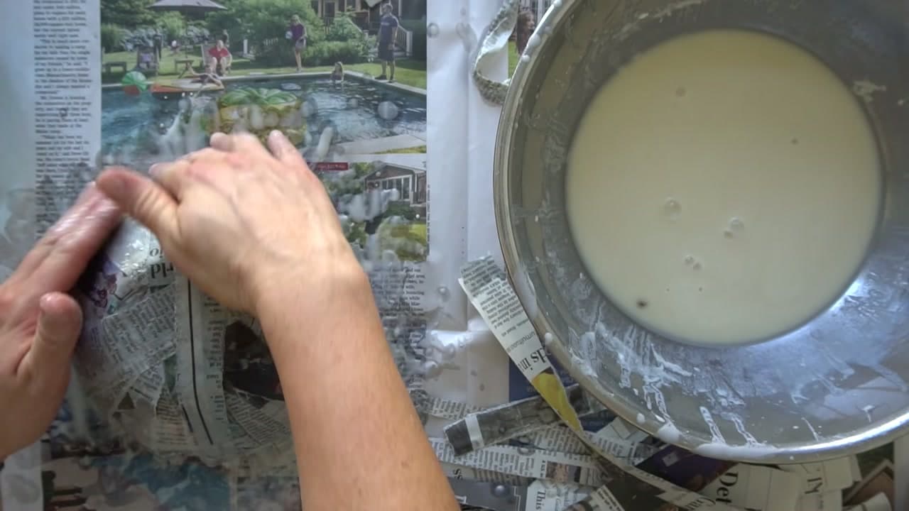 Step 6: Smooth It Down and Leave It to Dry - How to Make Paper Mache