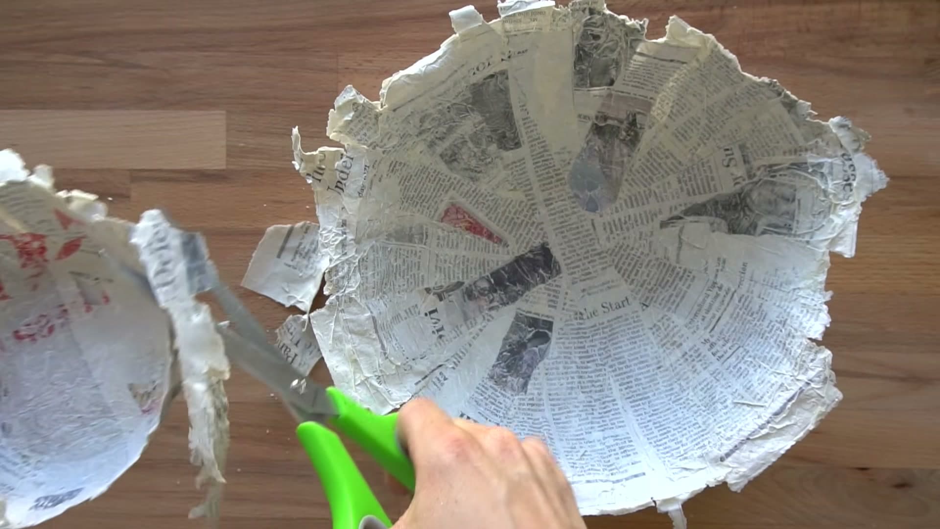 Step 8: Trim the Rim - How to Make Paper Mache