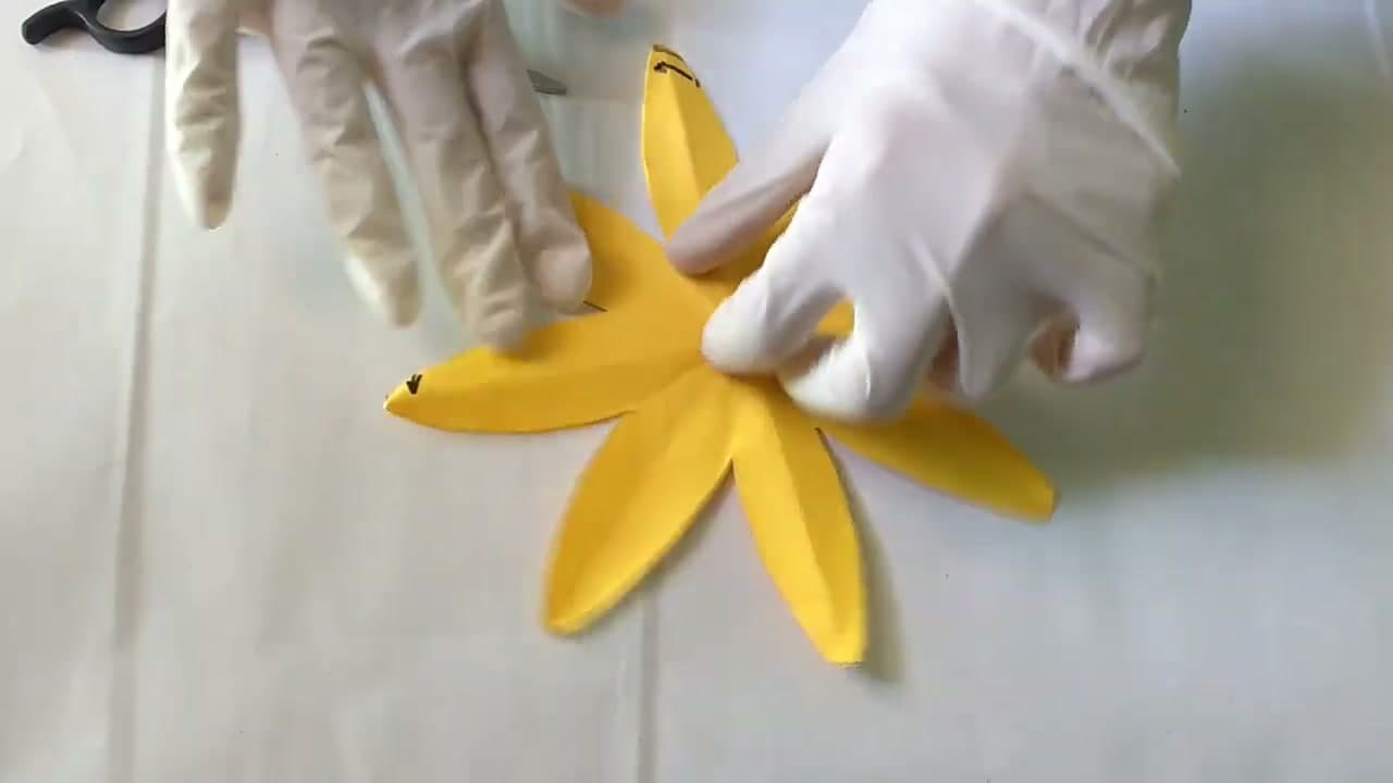 Step 5: Unfold the Eight-Petal Layer - How to Make a Paper Sunflower (Easy Craft Tutorial)