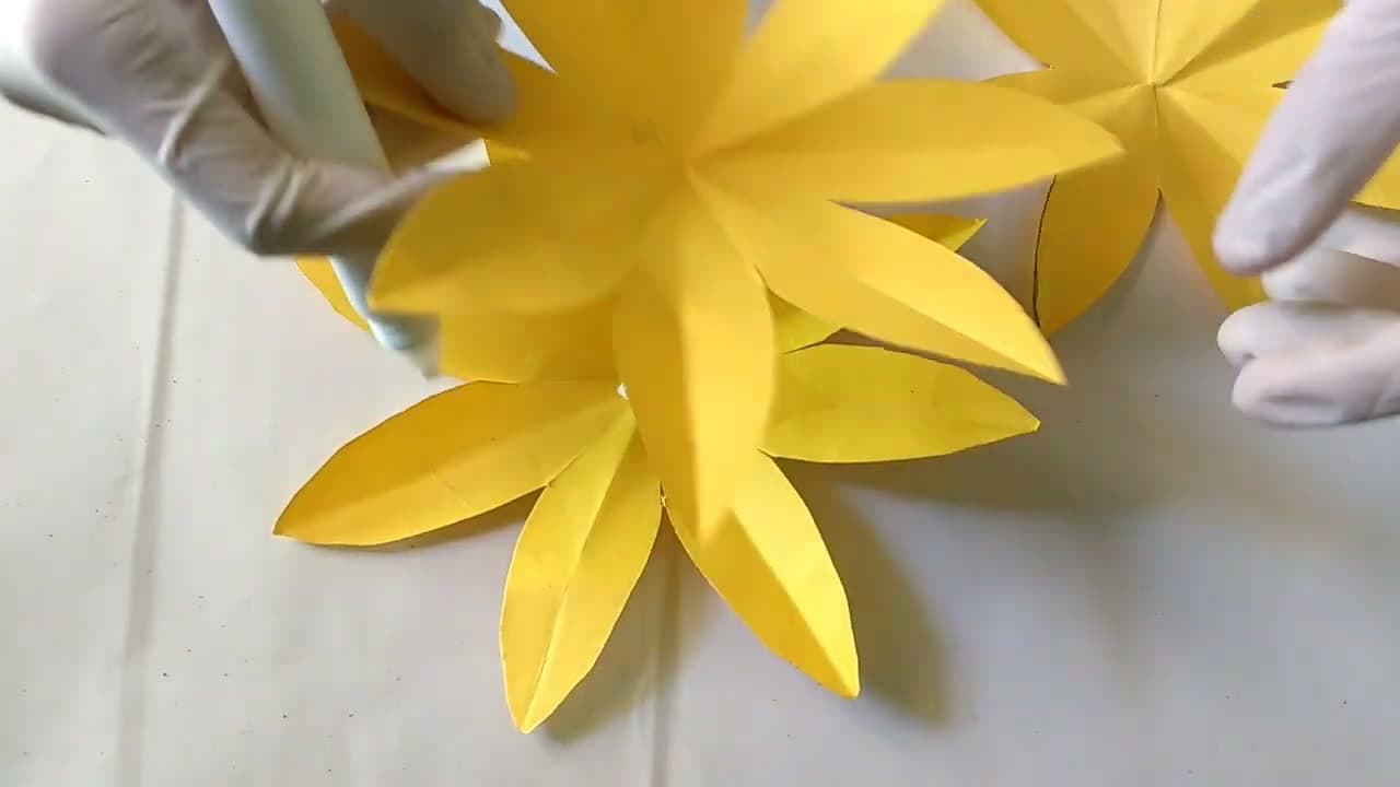 Step 7: Stack and Glue the Three Layers - How to Make a Paper Sunflower (Easy Craft Tutorial)