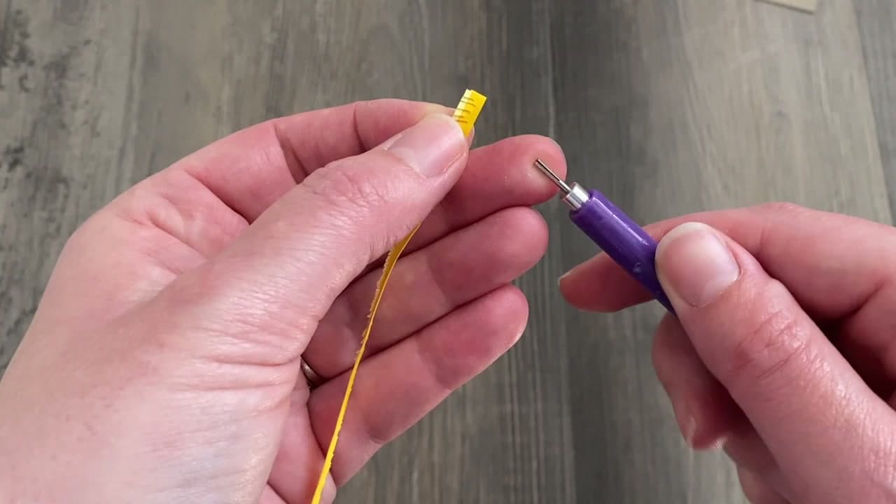 Step 4: Roll and Dome the Fringed Center - How to Paper Quill a Daisy