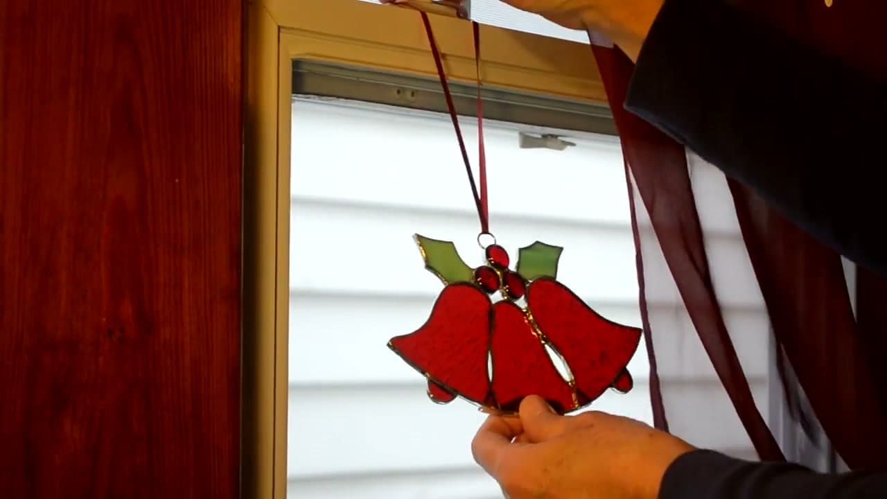 The finished result: How to Make a Stained Glass Suncatcher