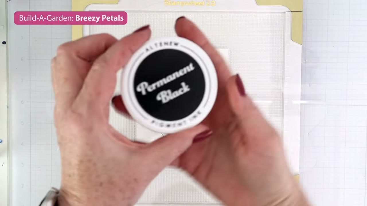 Step 1: Stamp the Floral Image - How to Make a Thank You Card by Hand