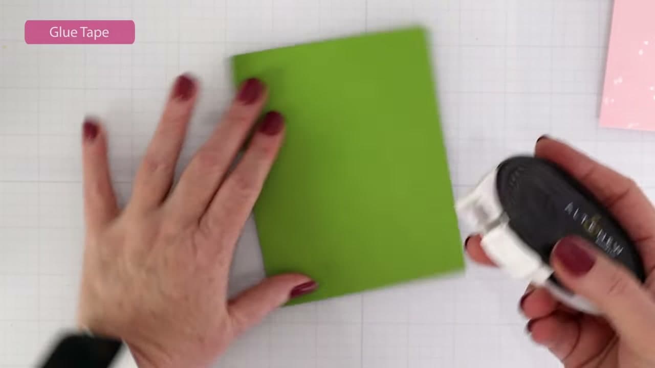 Step 6: Layer the Background onto the Card Base - How to Make a Thank You Card by Hand