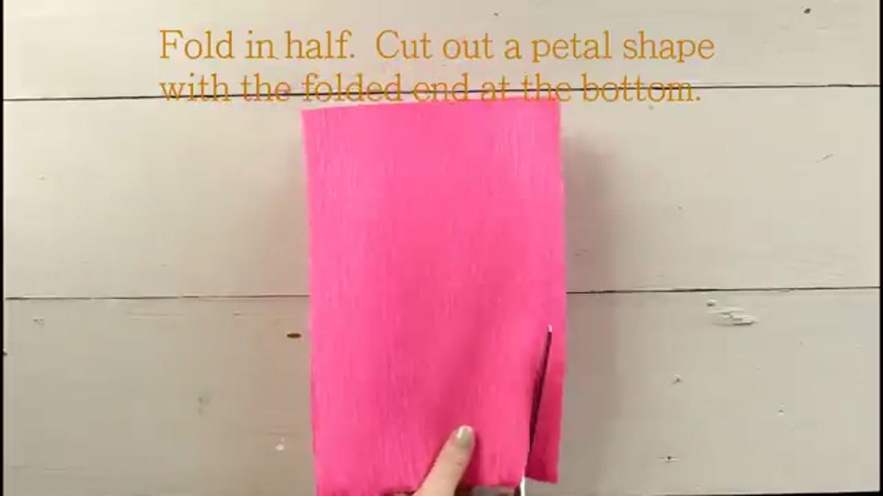 Step 1: Step 1: Cut the Petals from Folded Crepe Paper