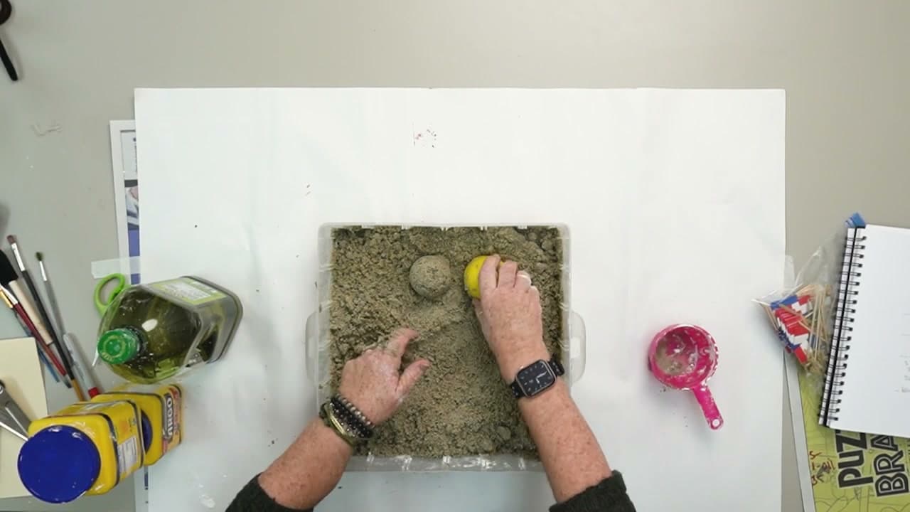 The finished result: How to Make Kinetic Sand