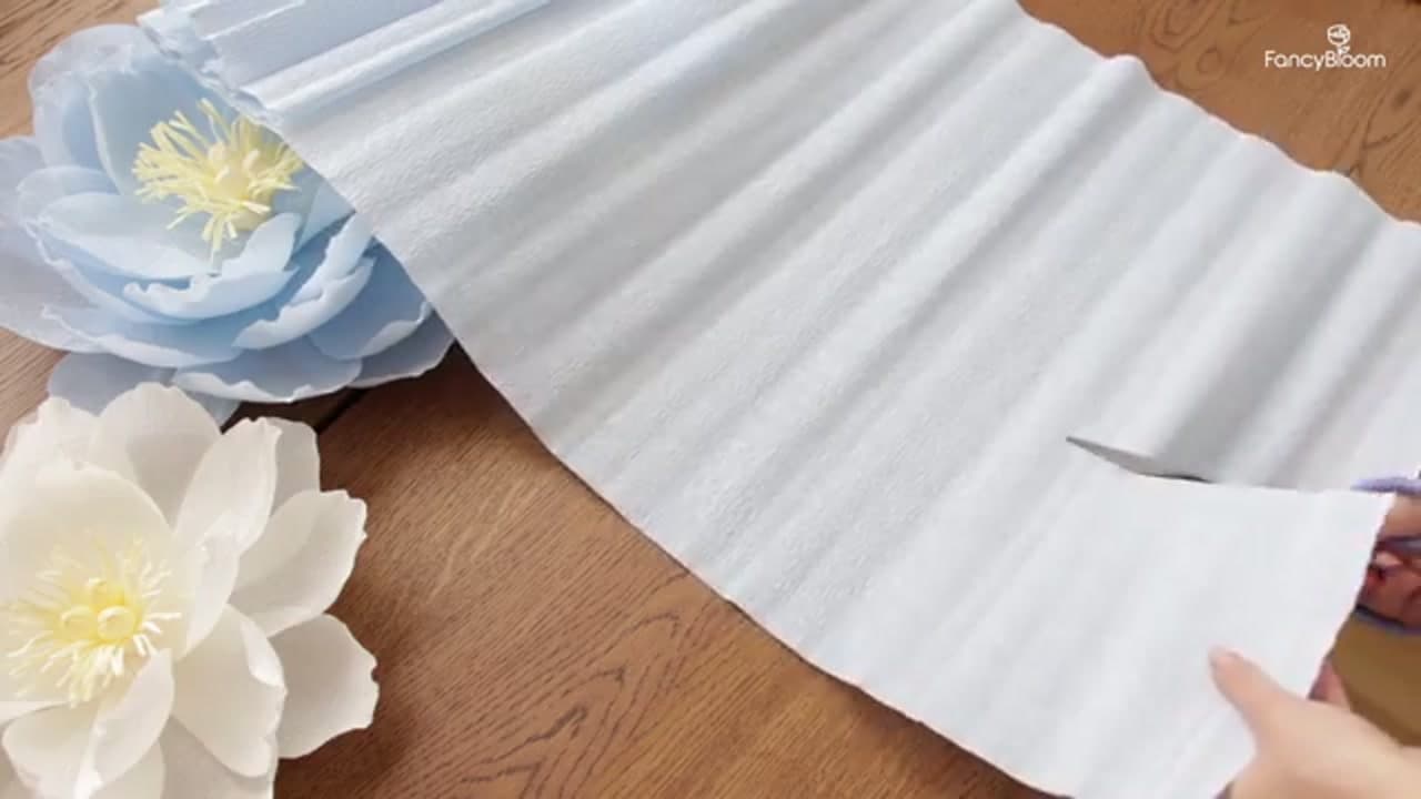 Step 2: Step 2: Cut the Crepe Paper into Petal Blanks