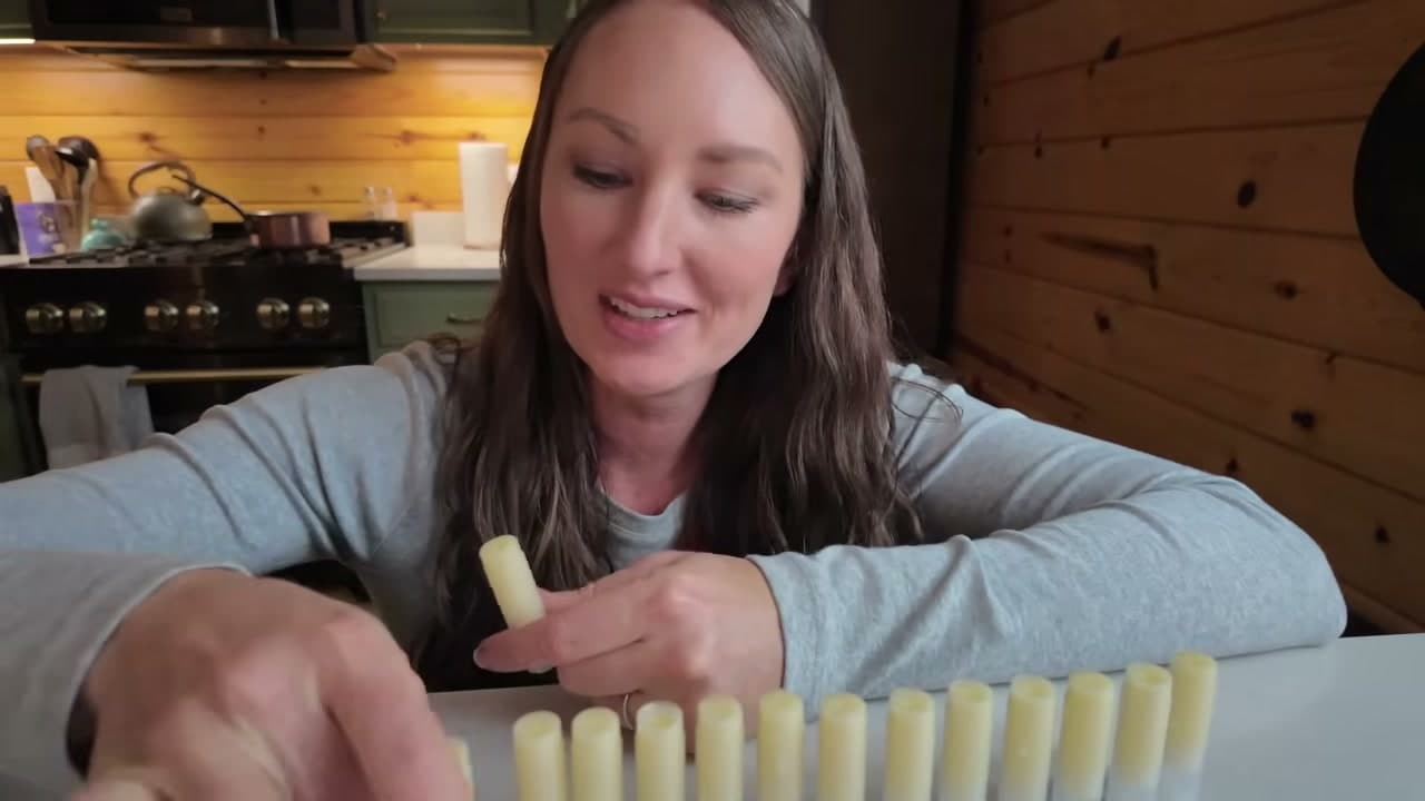 The finished result: How to Make Lip Balm