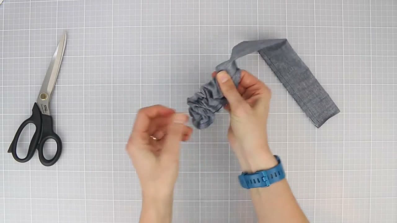 Step 4: Turn the Fabric Tube Right Side Out - How to Sew a Scrunchie