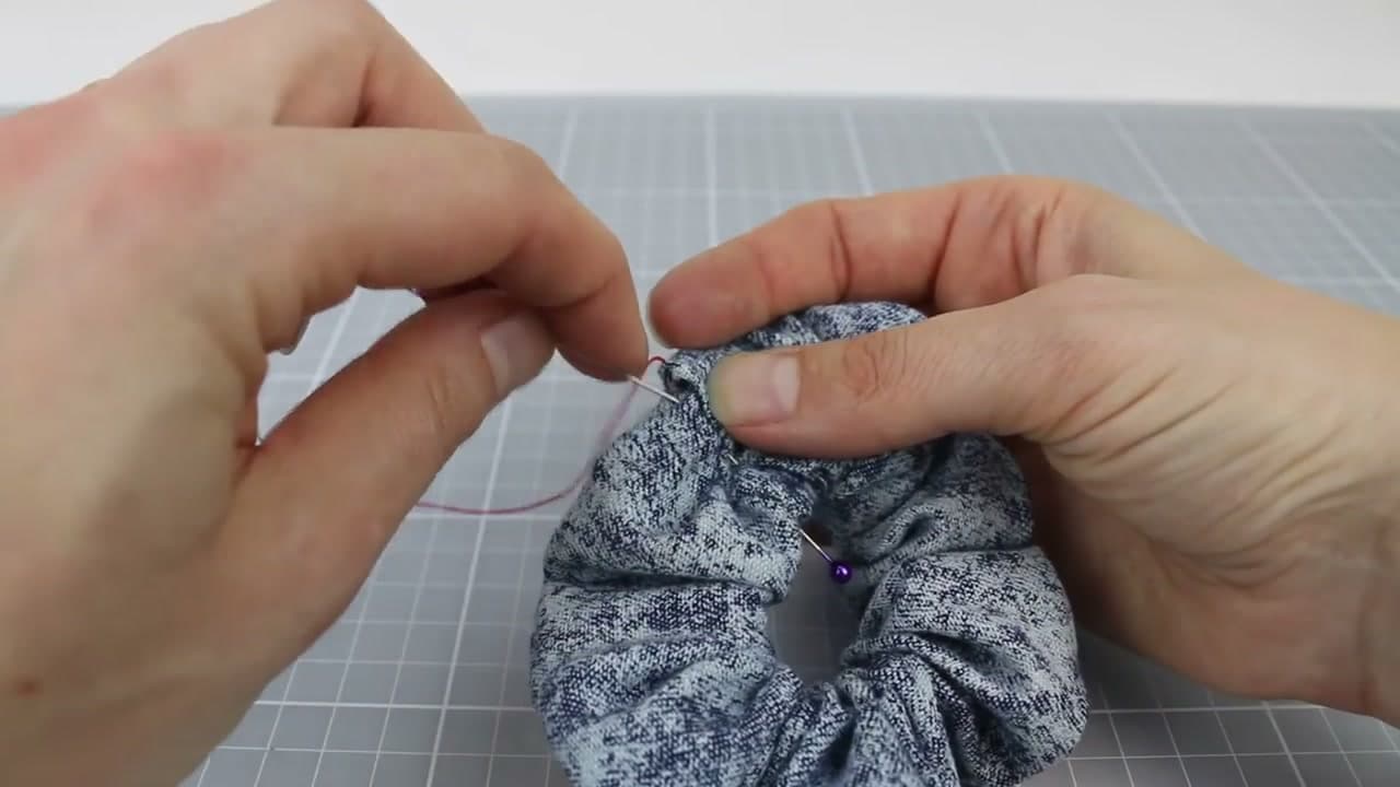Step 8: Close the Gap with a Ladder Stitch - How to Sew a Scrunchie