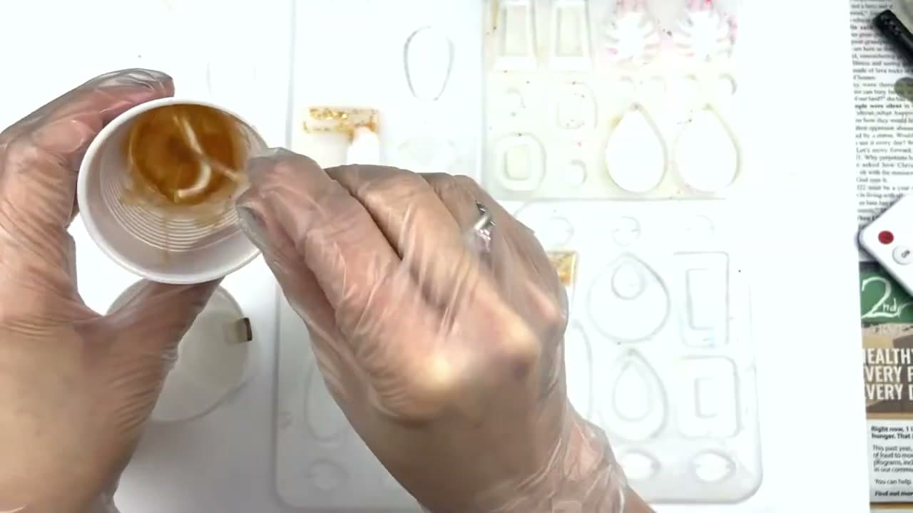 Step 6: Mix the Gold Mica Accent - How to Make Resin Earrings: Beginner DIY in 9 Easy Steps