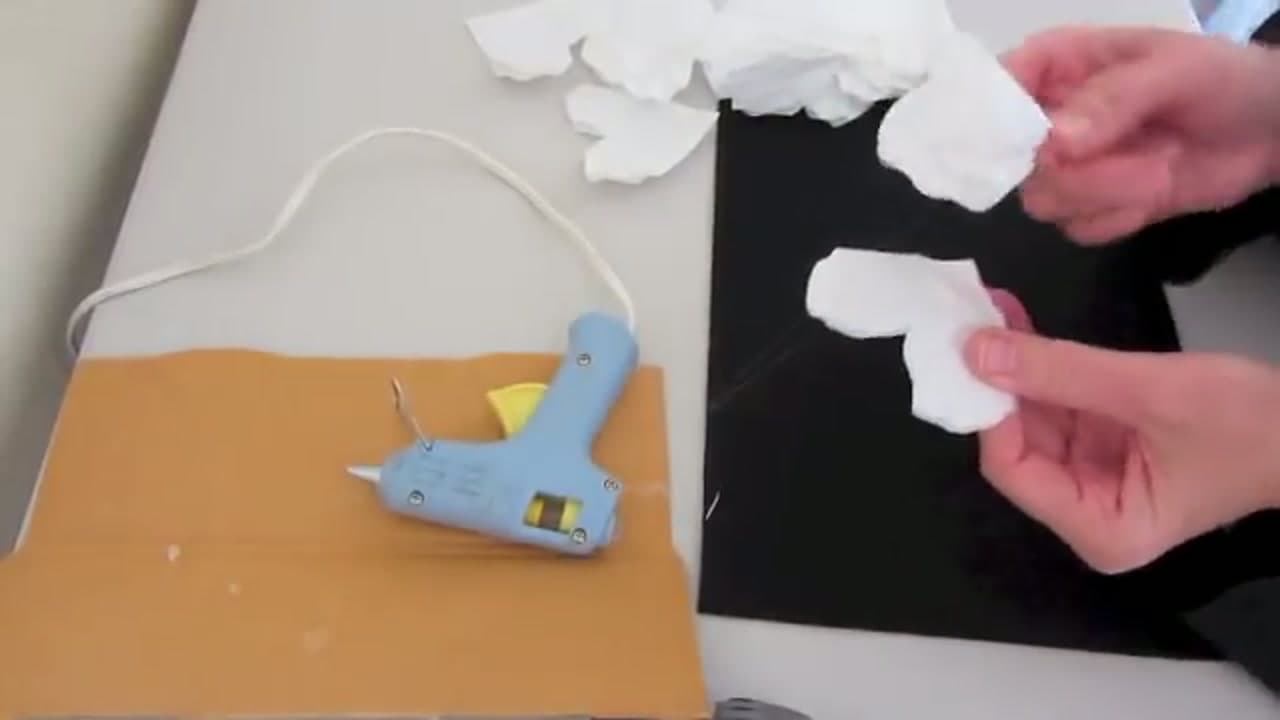 Step 6: Glue the First Outer Petals Around the Center - How to Make Coffee Filter Flowers (Elegant Rose Method)