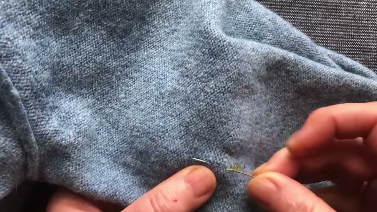 The finished result: How to Fix a Hole in a Sweater