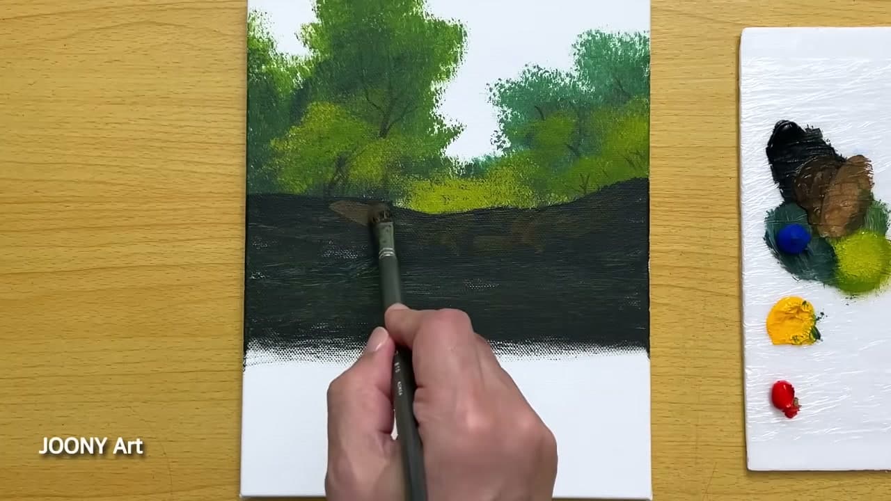 Step 2: Step 2: Block In the Dark Rock Cliff