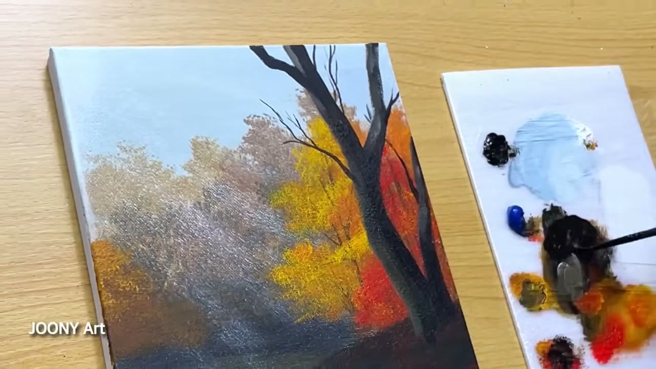 Step 5: Step 5: Paint the Foreground Tree Trunk