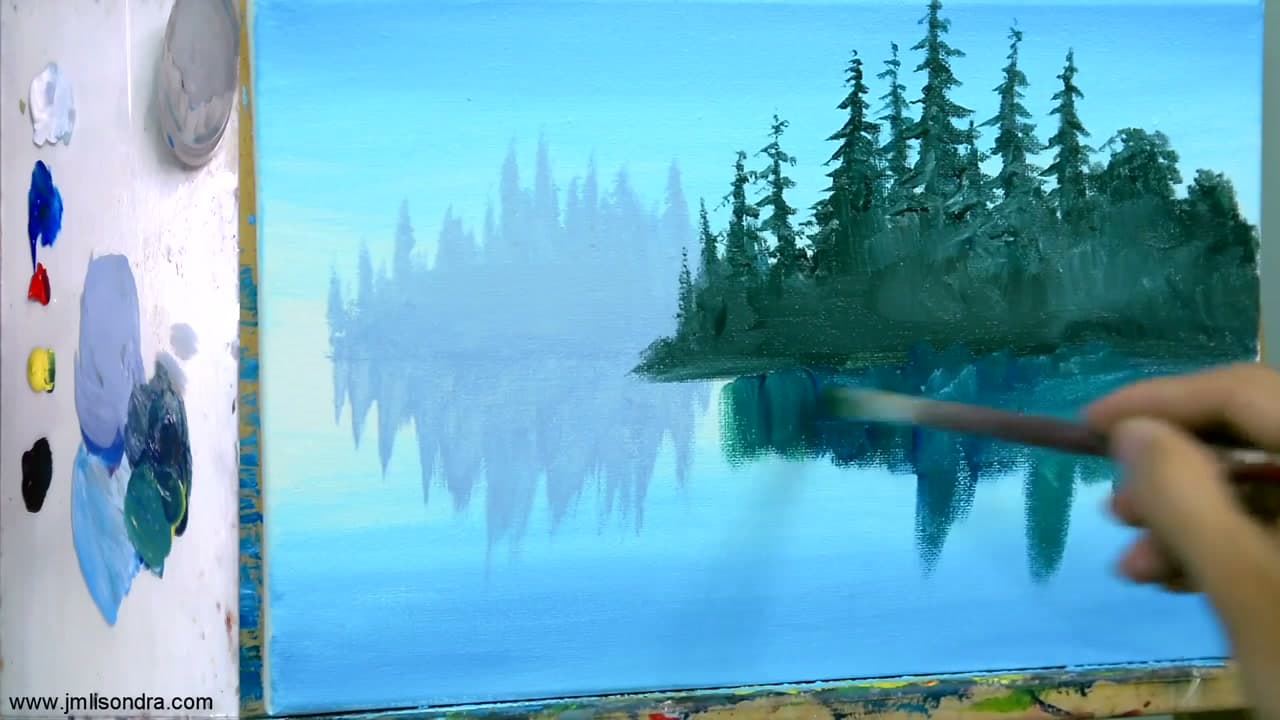 Step 6: Step 6: Mirror the Trees Into the Water