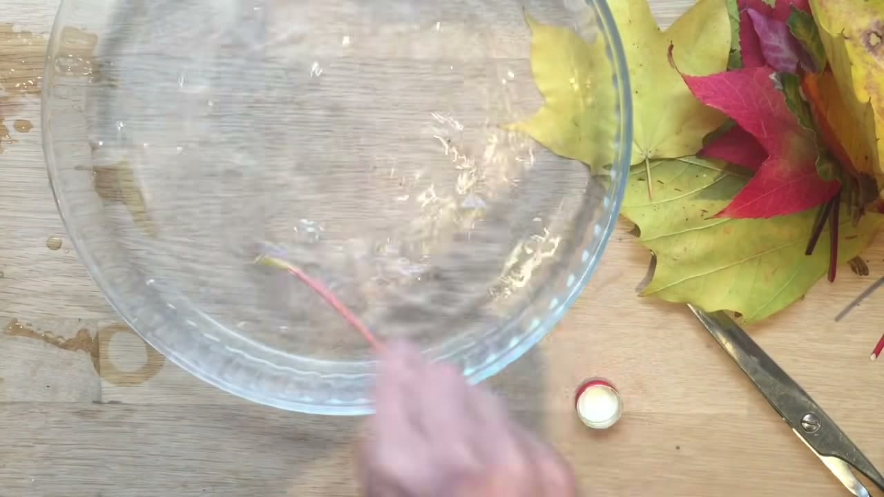 Step 4: Stir It Until It Is Properly Mixed - How to Preserve Fall Leaves