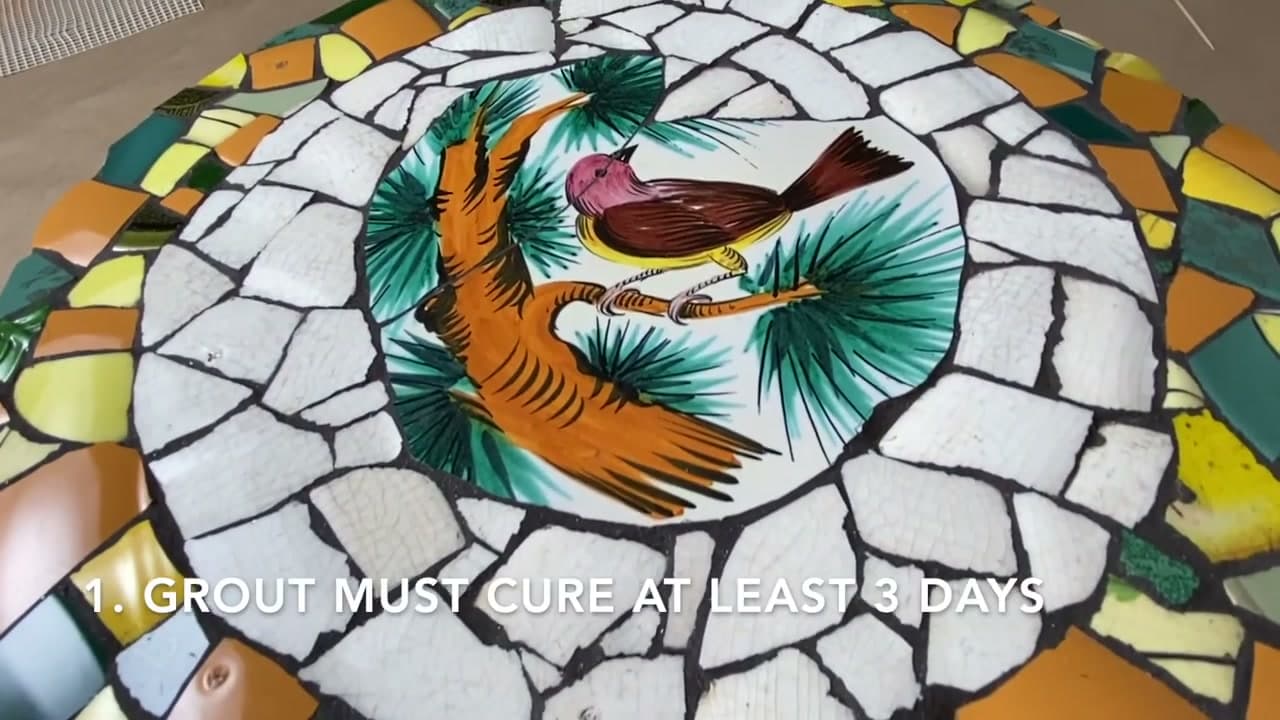 Step 1: Check the Piece Is Ready to Seal - How to Seal a Mosaic for Outdoor Use