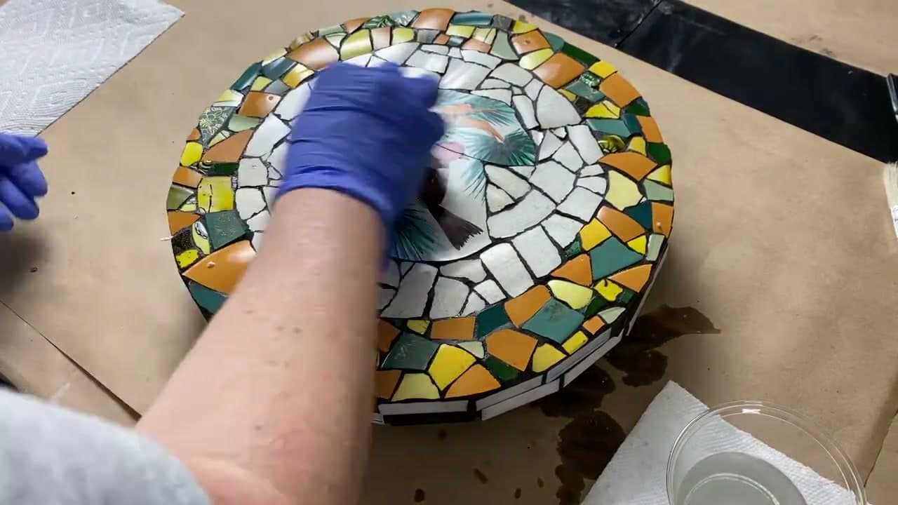 Step 6: Second Coat, Then Cure Indoors - How to Seal a Mosaic for Outdoor Use