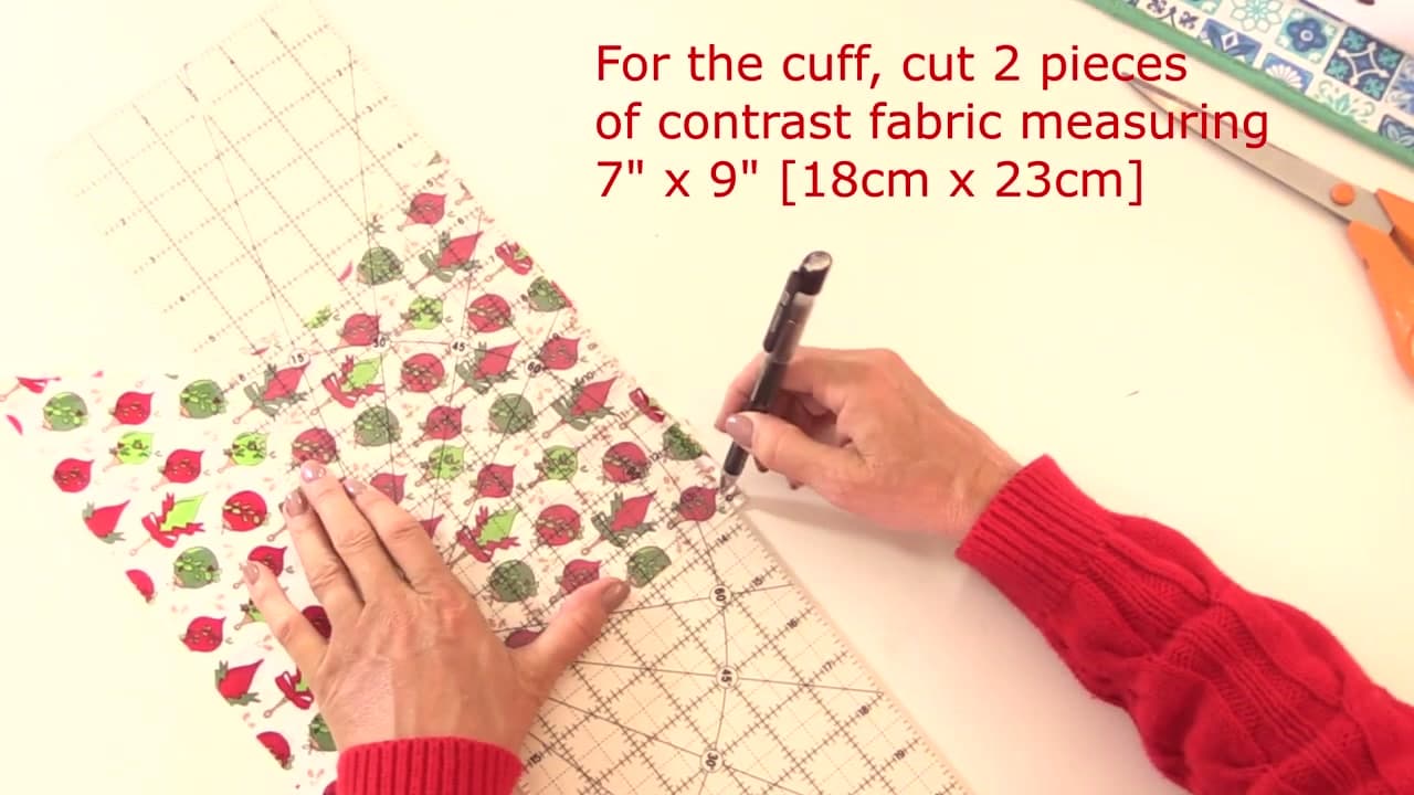 Step 5: Cut the Cuff - How to Make a Christmas Stocking