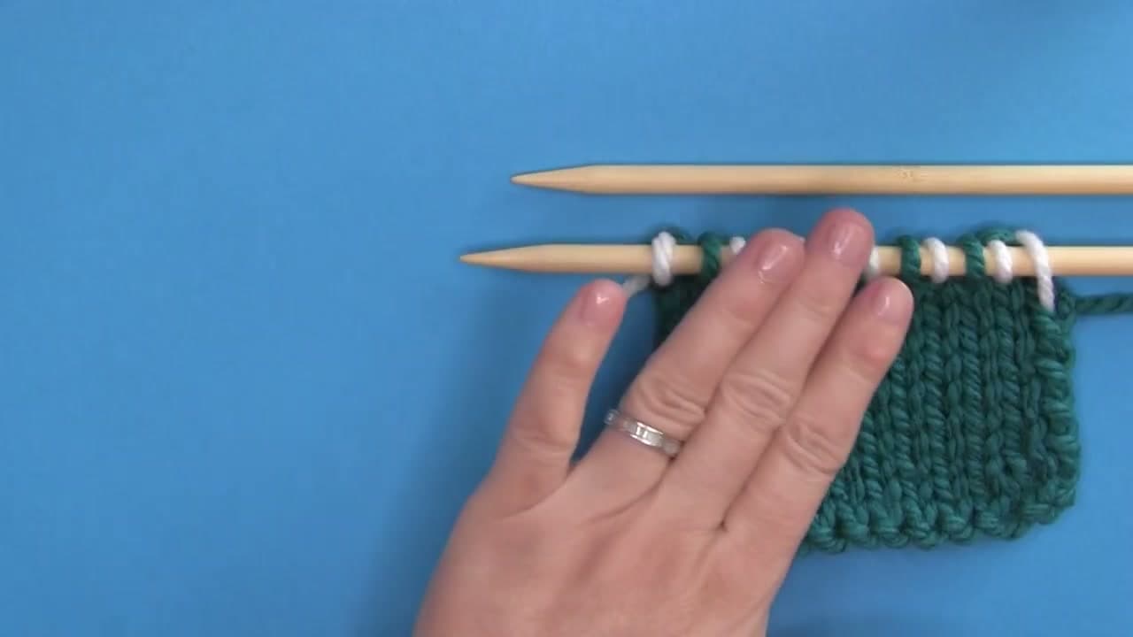 The finished result: How to Slip Stitch in Knitting (Purlwise vs Knitwise)