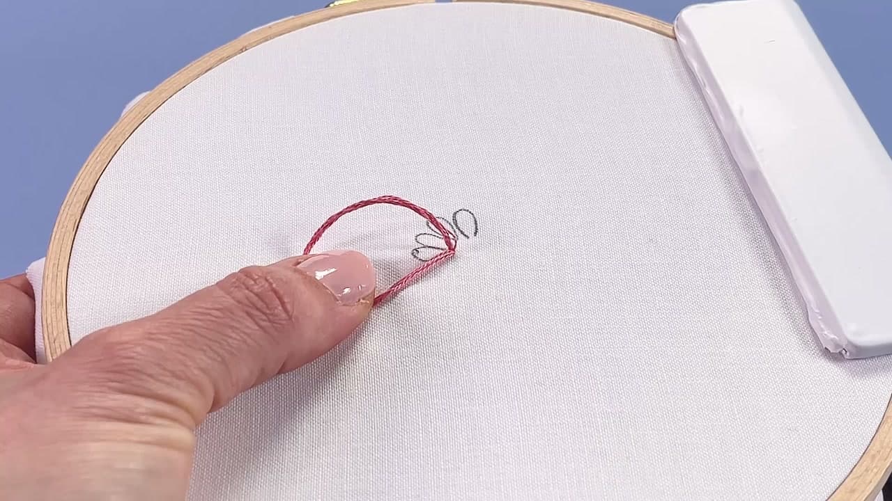 Step 4: Step 4: Bring the Needle Up Inside the Loop