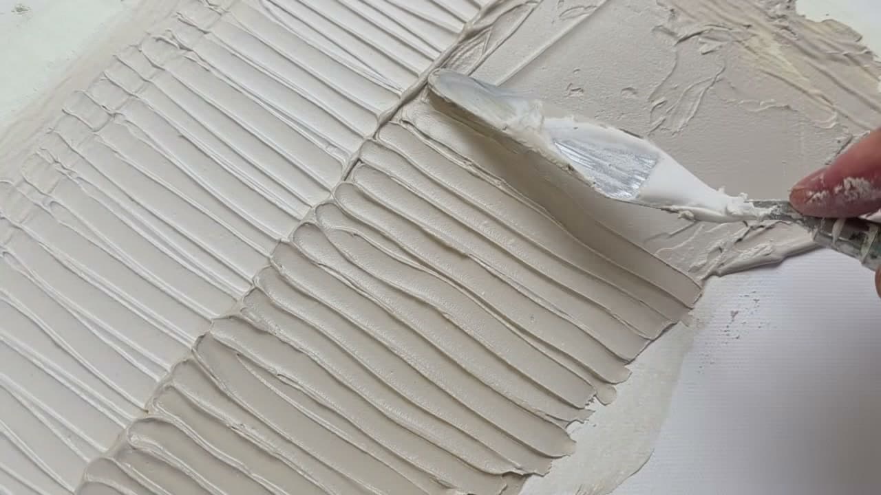 Step 12: Press Gently - How to Use Texture Paste