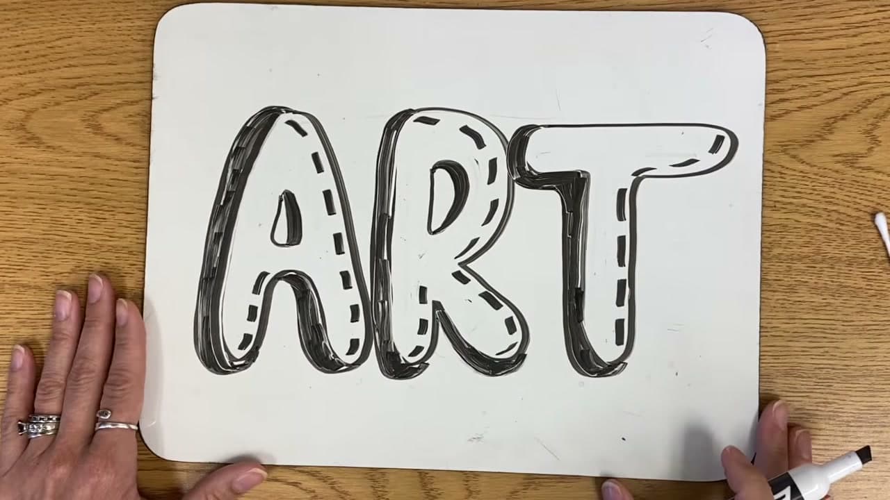 Step 4: Add Dashed Highlights and a Solid Shadow to Each Bubble Letter - How to Do Bubble Letters