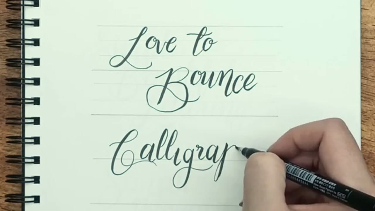 Step 6: Try Bounce Lettering - How to Write in Calligraphy - 7 Step Beginner Tutorial