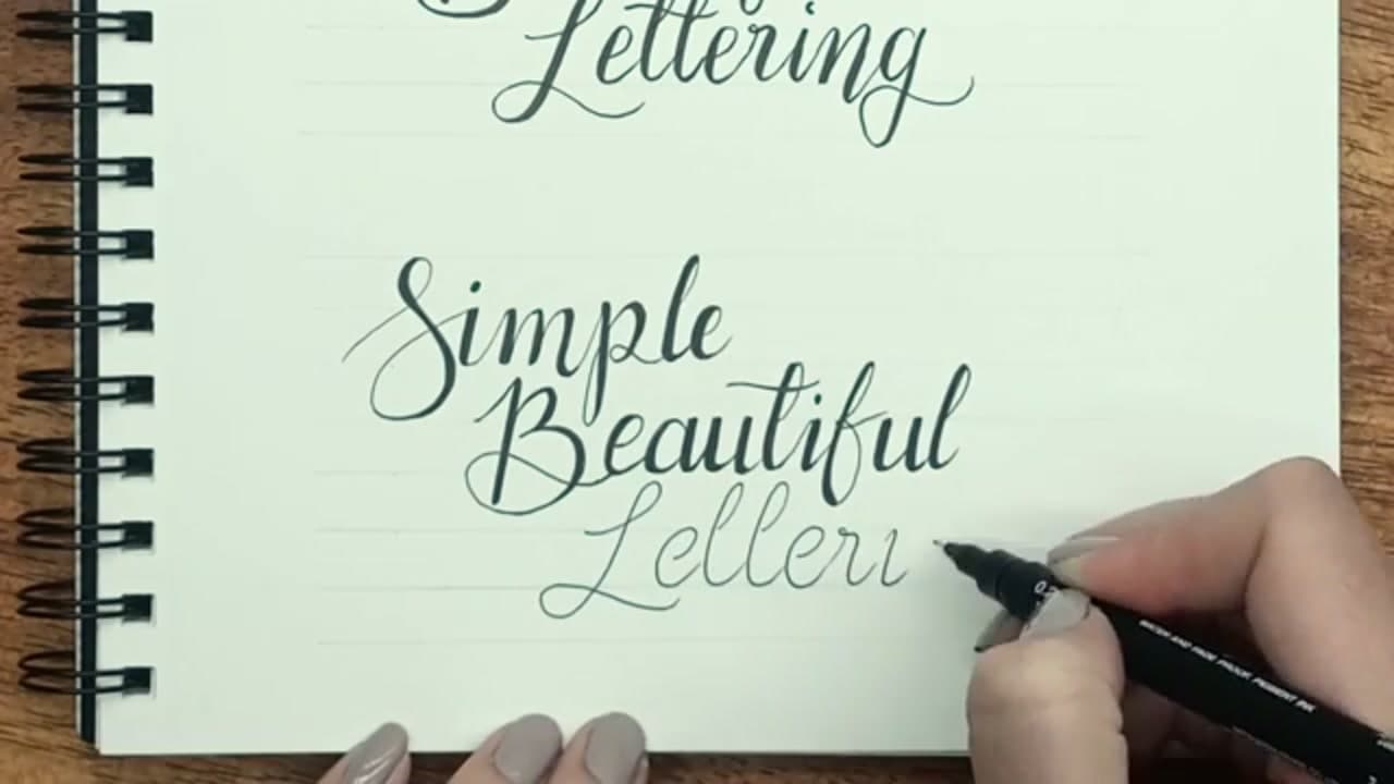 The finished result: How to Write in Calligraphy - 7 Step Beginner Tutorial