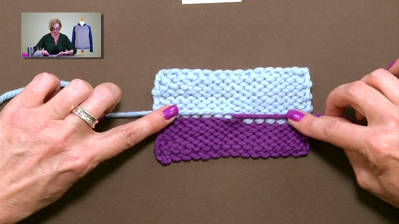 The finished result: How to Join Yarn in Knitting (4 Methods: Spit Splice, Russian Join & More)