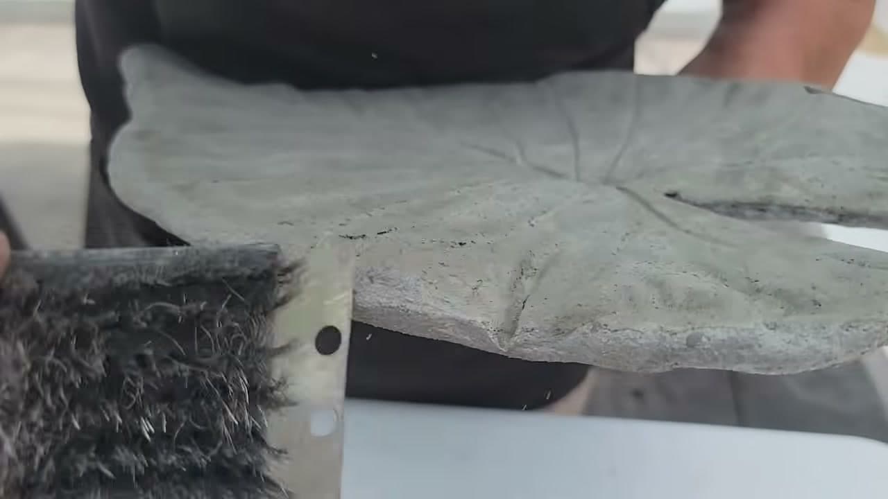 The finished result: How to Make a Concrete Leaf Casting