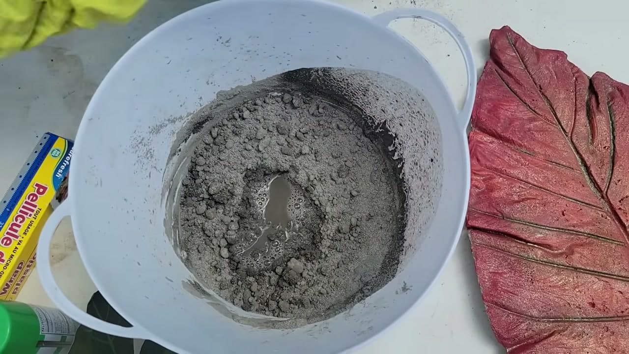 Step 2: Mix the Concrete - How to Make a Concrete Leaf Casting