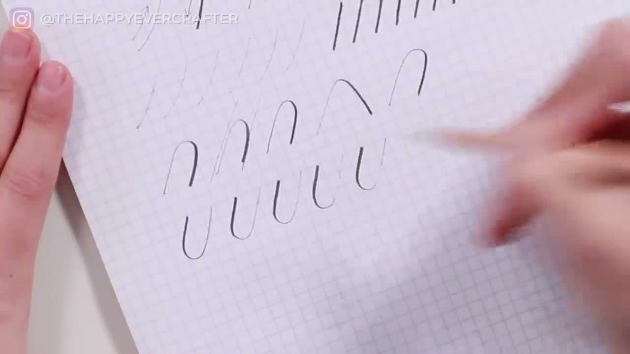 Step 5: Combine Into Overturns and Underturns - How to Learn Calligraphy: 7 Step Beginner Tutorial With Just a Pencil