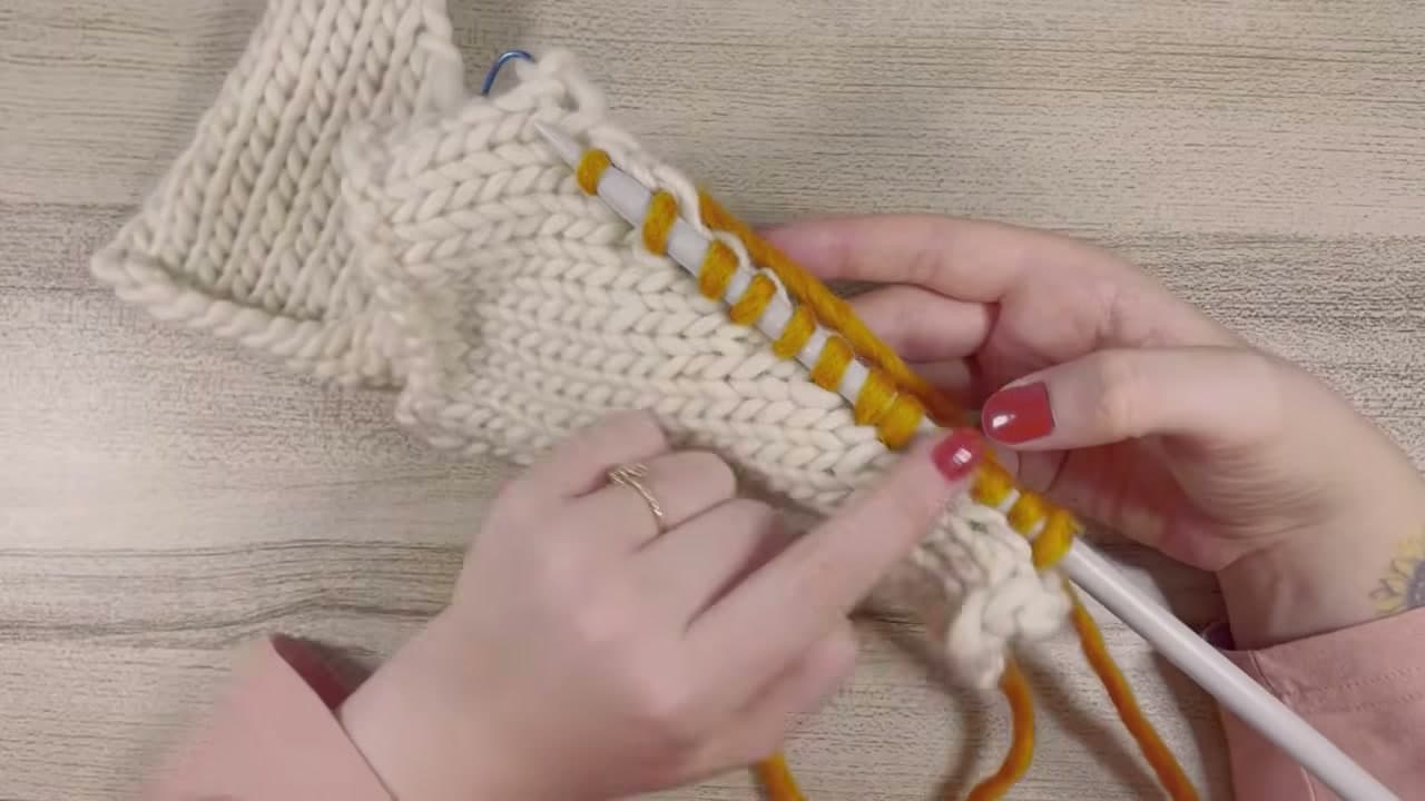 Step 5: Count the Picked Up Stitches: 3 Stitches for Every 4 Rows - How to Pick Up Stitches Knitting a Neckband