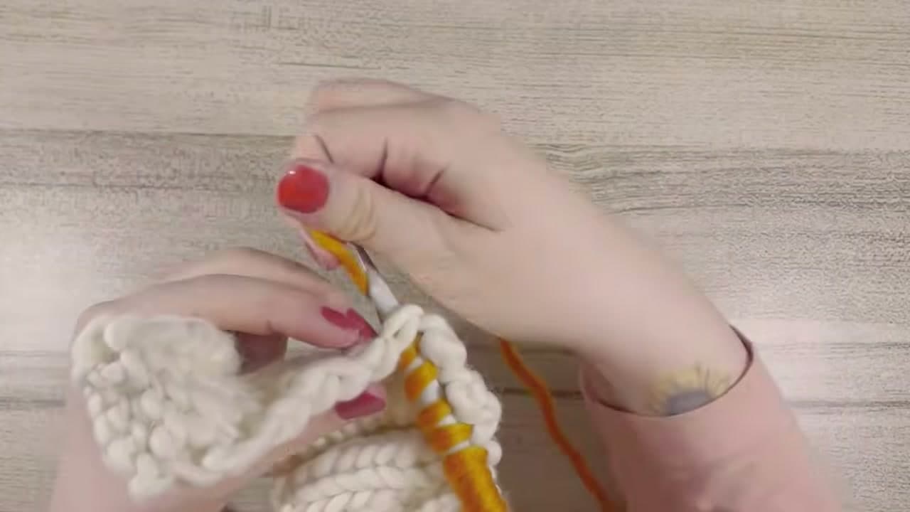 The finished result: How to Pick Up Stitches Knitting a Neckband