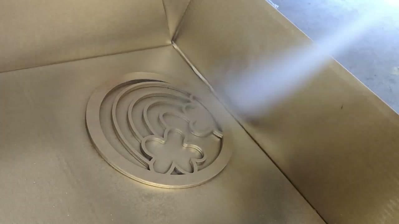 Step 1: Spray the Wood Suncatcher Blank Gold to Seal the Cut Edges - How to Make a Resin Suncatcher