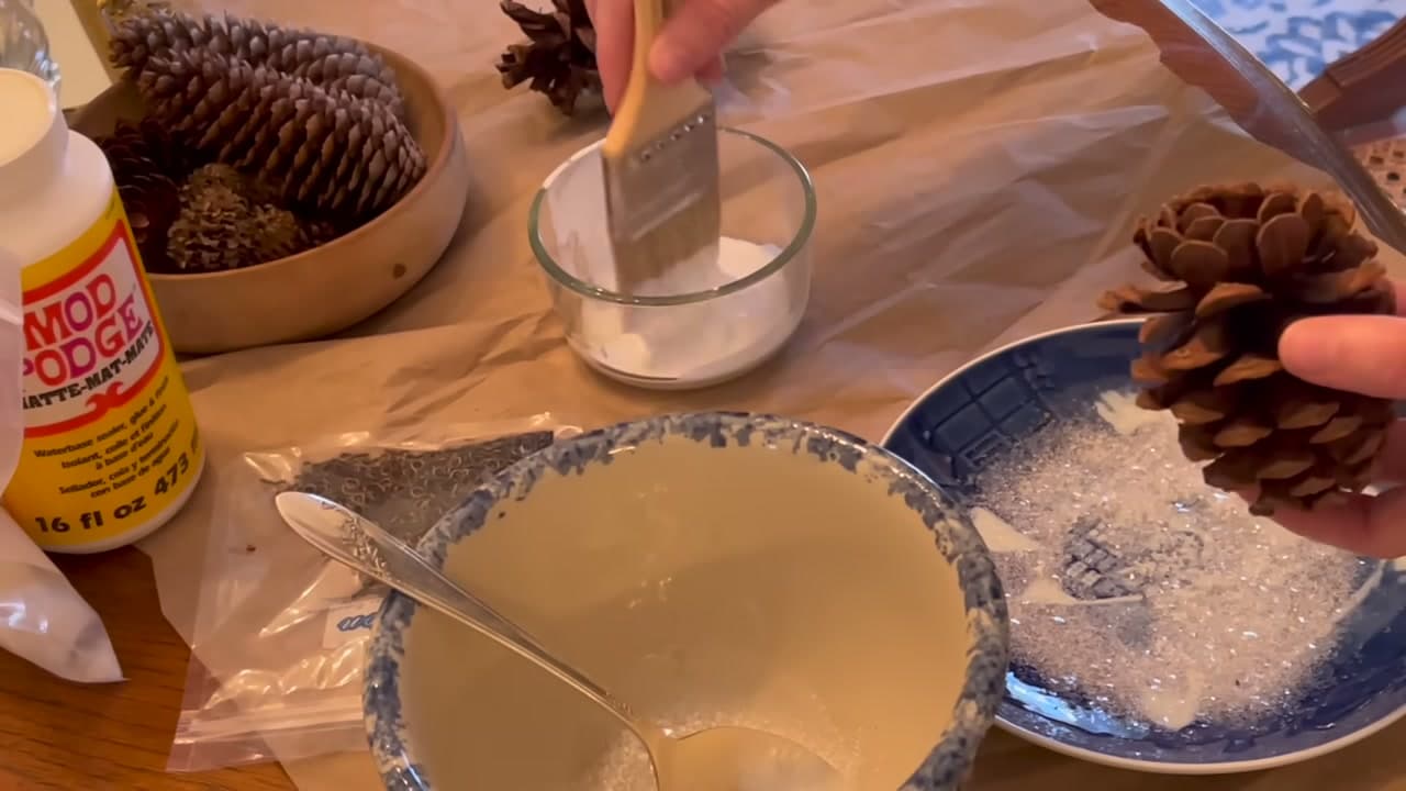 Step 8: Do Some Larger Cones - How to Make Pinecone Christmas Ornaments