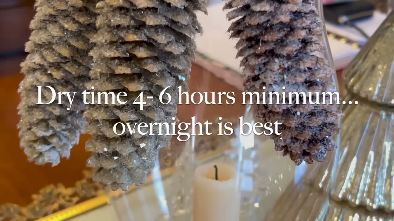 Step 9: Let Them Dry - How to Make Pinecone Christmas Ornaments