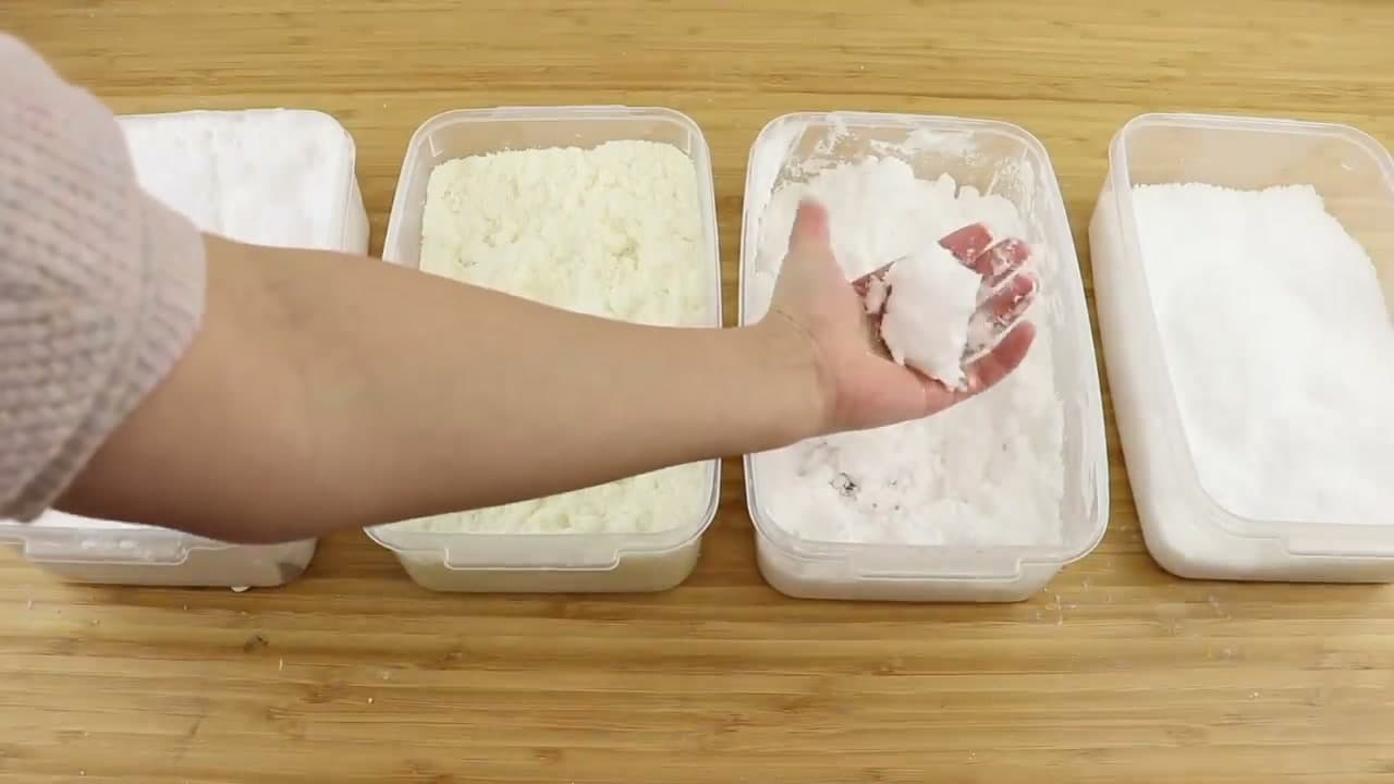 Step 9: Compare the Three Batches of Fake Snow - How to Make Fake Snow