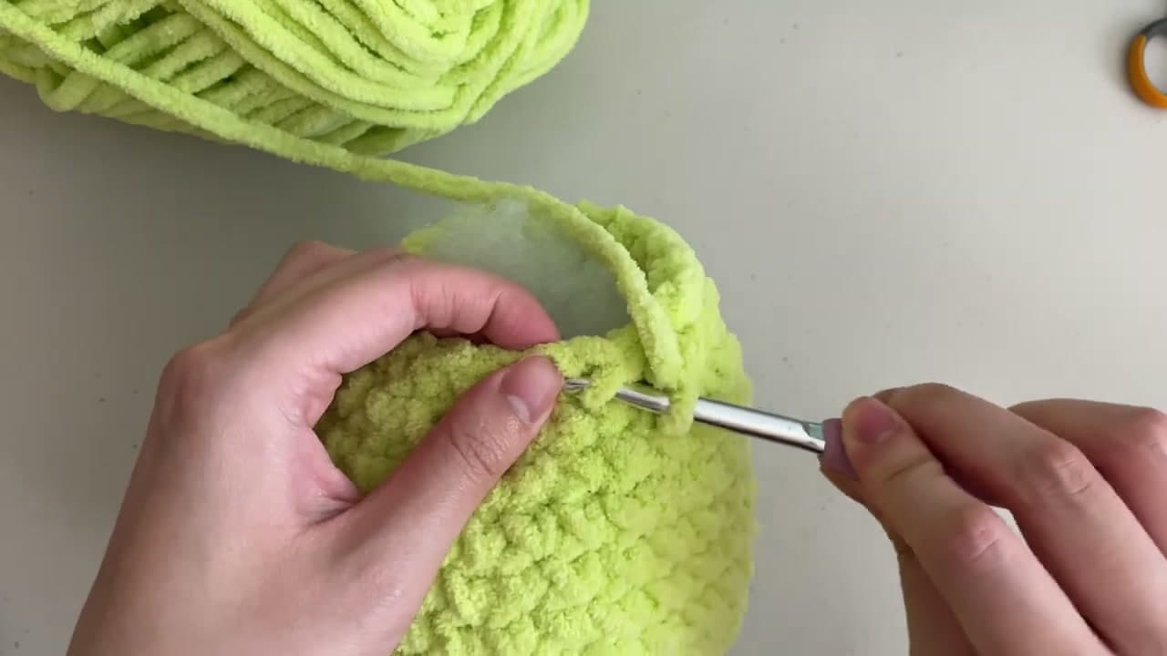 Step 6: Attach the Eyes, Stuff the Body, and Decrease to Close - How to Crochet a Dinosaur: No-Sew Beginner Amigurumi