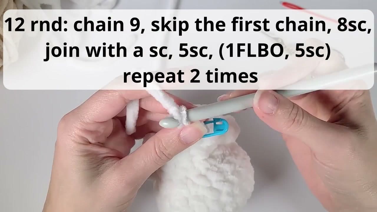 Step 6: Step 6: Round 12 - the Tail and Back Paws