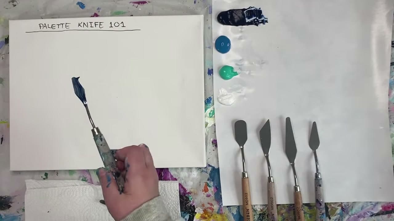 Step 4: Load a Roll on the Edge - How to Paint with a Palette Knife
