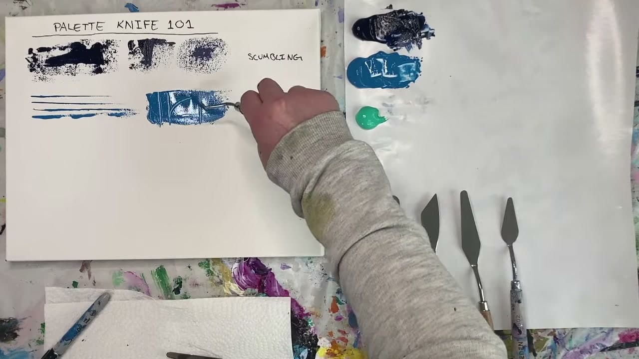 Step 7: Carve Into Wet Paint - How to Paint with a Palette Knife