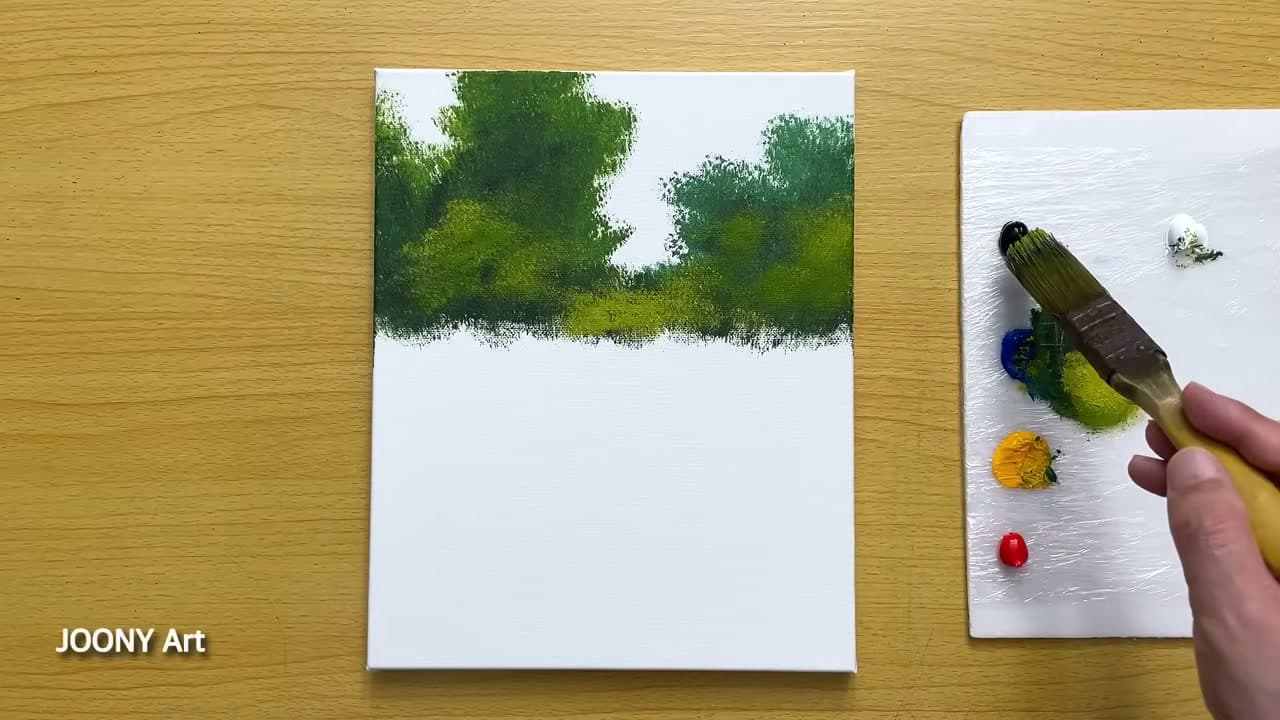 Step 1: Step 1: Dab In the Green Treeline