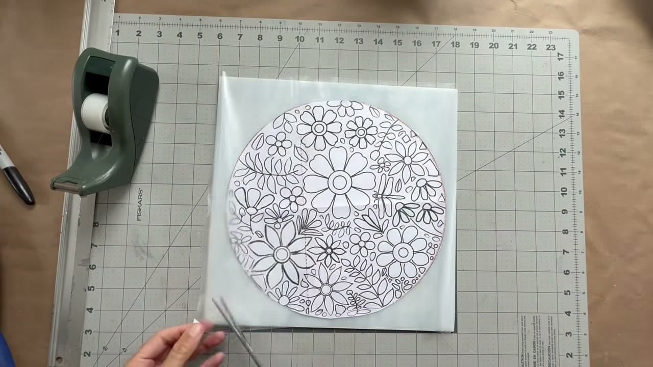 Step 1: Tape Contact Paper Over Your Design - How to Lay Out a Mosaic Design