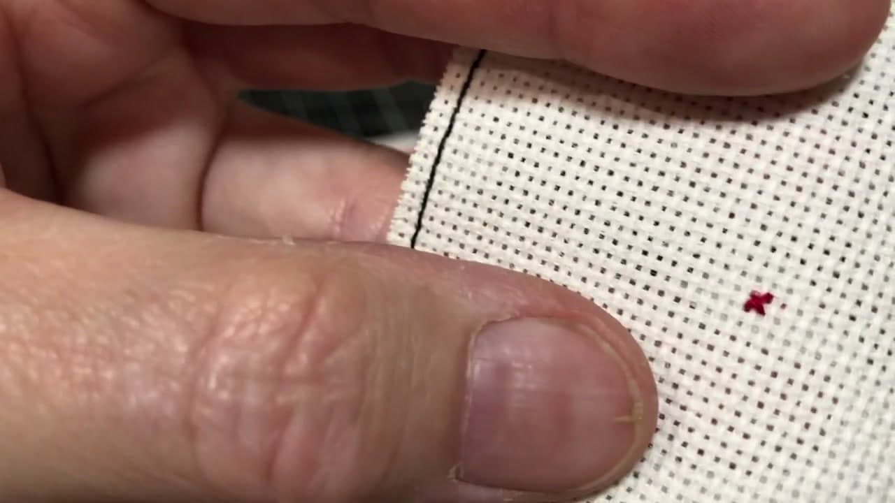 Step 6: Make Your First X Stitch - How to Cross Stitch Letters and Alphabet