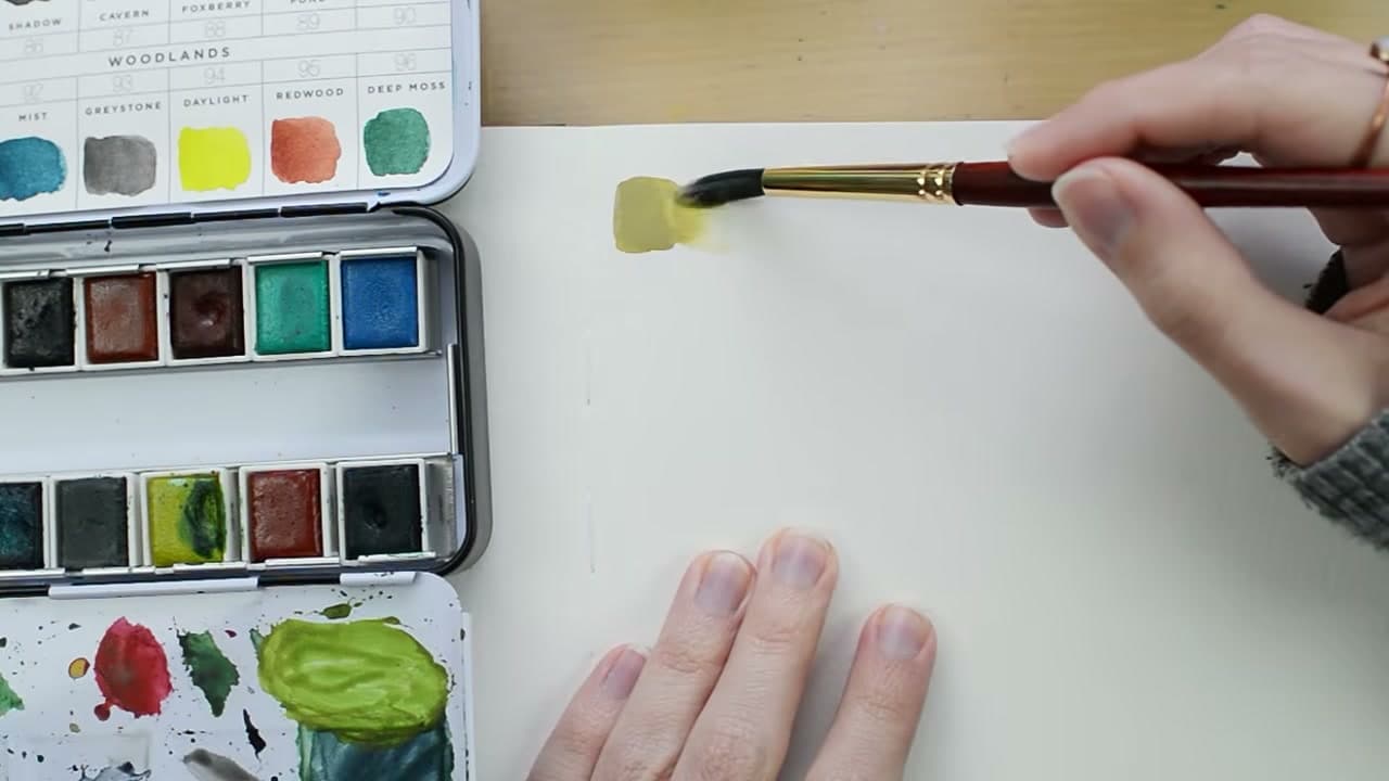 Step 4: Pull the Watercolor Swatch Into a Light Gradient - How to Paint With Watercolors for Beginners: Your First Lesson